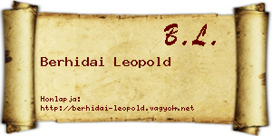 Berhidai Leopold névjegykártya